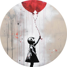 Lade das Bild in den Galerie-Viewer, Aluminiumbild Banksy Ballon Girl Modern Art Kreis
