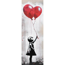 Lade das Bild in den Galerie-Viewer, Aluminiumbild Banksy Ballon Girl Modern Art Panorama Hoch
