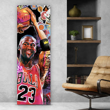Lade das Bild in den Galerie-Viewer, Spannrahmenbild Basketball Bulls Pop Art Panorama Hoch
