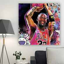 Lade das Bild in den Galerie-Viewer, Acrylglasbild Basketball Bulls Pop Art Quadrat
