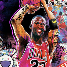 Lade das Bild in den Galerie-Viewer, Leinwandbild Basketball Bulls Pop Art Quadrat
