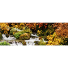 Lade das Bild in den Galerie-Viewer, Spannrahmenbild Bergbach durch Herbstlandschaft Panorama
