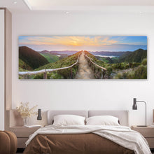 Lade das Bild in den Galerie-Viewer, Aluminiumbild Berglandschaft mit Wanderweg Portugal Panorama
