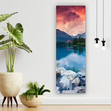Lade das Bild in den Galerie-Viewer, Poster Bergsee im Nationalpark Panorama Hoch
