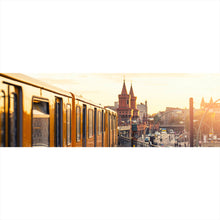 Lade das Bild in den Galerie-Viewer, Acrylglasbild Berlin bei Sonnenaufgang Panorama
