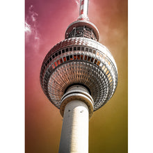 Lade das Bild in den Galerie-Viewer, Aluminiumbild gebürstet Berliner Fernsehturm Hochformat
