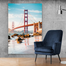 Lade das Bild in den Galerie-Viewer, Aluminiumbild Golden Gate Bridge Hochformat

