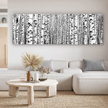 Lade das Bild in den Galerie-Viewer, Aluminiumbild gebürstet Birkenwald No.1 Panorama

