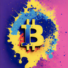 Lade das Bild in den Galerie-Viewer, Poster Bitcoin Pop Art Quadrat
