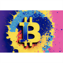 Lade das Bild in den Galerie-Viewer, Poster Bitcoin Pop Art Querformat
