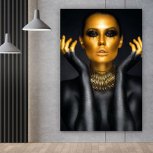 Lade das Bild in den Galerie-Viewer, Spannrahmenbild Black Bodypaint Hochformat
