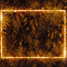 Lade das Bild in den Galerie-Viewer, Poster Blätter mit Neon Lichtrahmen Quadrat
