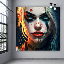 Lade das Bild in den Galerie-Viewer, Aluminiumbild gebürstet Blutige Harley Abstrakt Quadrat
