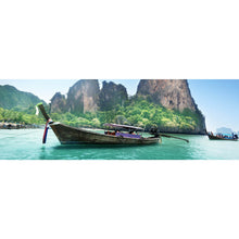 Lade das Bild in den Galerie-Viewer, Leinwandbild Boote in Thailand Panorama
