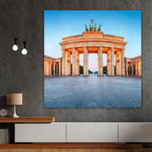 Lade das Bild in den Galerie-Viewer, Aluminiumbild gebürstet Brandenburger Tor Wahrzeichen Quadrat
