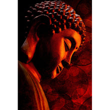 Lade das Bild in den Galerie-Viewer, Leinwandbild Bronze Zen Buddha Hochformat
