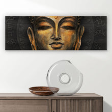 Lade das Bild in den Galerie-Viewer, Leinwandbild Buddha Braun Panorama
