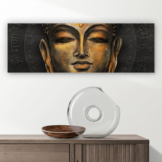 Acrylglasbild Buddha Braun Panorama