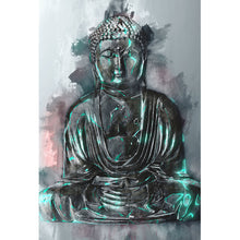 Lade das Bild in den Galerie-Viewer, Aluminiumbild Buddha Digital Art Hochformat
