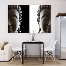 Lade das Bild in den Galerie-Viewer, Leinwandbild Buddha gespiegelt Querformat
