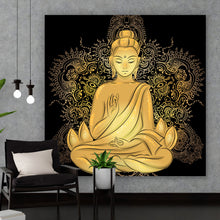 Lade das Bild in den Galerie-Viewer, Acrylglasbild Buddha im Lotussitz Quadrat
