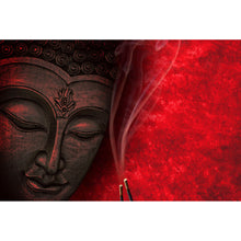 Lade das Bild in den Galerie-Viewer, Leinwandbild Buddha in rotem Licht Querformat
