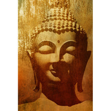 Lade das Bild in den Galerie-Viewer, Acrylglasbild Buddha Kopf im Grunge Stil Hochformat
