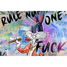 Lade das Bild in den Galerie-Viewer, Poster Bunny Rule Number One Querformat
