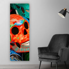 Lade das Bild in den Galerie-Viewer, Poster Bunte mexikanische Schädel Panorama Hoch
