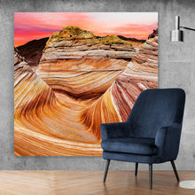 Lade das Bild in den Galerie-Viewer, Aluminiumbild gebürstet Canyon in Arizona Quadrat
