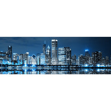Lade das Bild in den Galerie-Viewer, Poster Chicago bei Nacht Panorama
