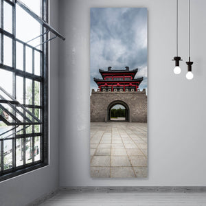 Leinwandbild Chinesische Steinmauer Panorama Hoch
