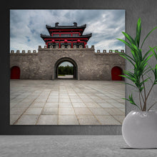 Lade das Bild in den Galerie-Viewer, Spannrahmenbild Chinesische Steinmauer Quadrat
