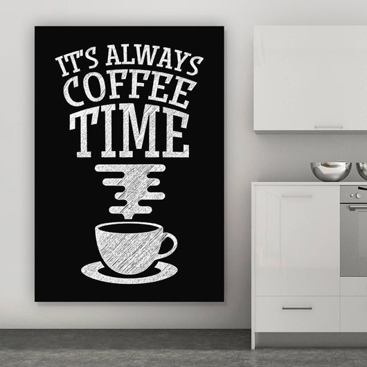Aluminiumbild gebürstet Coffee Time Hochformat