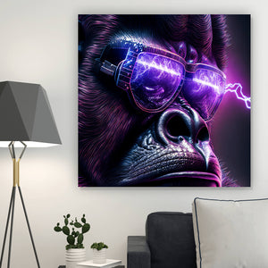 Spannrahmenbild Cooler Fantasie Gorilla Quadrat