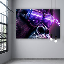 Lade das Bild in den Galerie-Viewer, Aluminiumbild gebürstet Cooler Fantasie Gorilla Querformat
