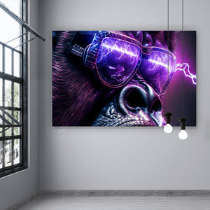 Spannrahmenbild Cooler Fantasie Gorilla Querformat
