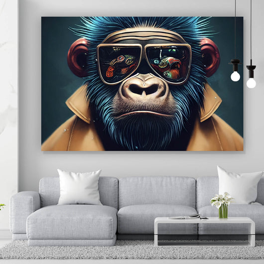 Acrylglasbild Crazy Monkey Querformat