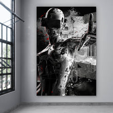 Lade das Bild in den Galerie-Viewer, Aluminiumbild gebürstet Cyborg Girl Hochformat
