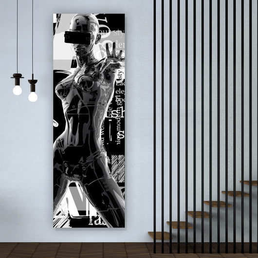 Poster Cyborg Girl No.1 Panorama Hoch