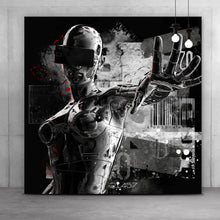 Lade das Bild in den Galerie-Viewer, Aluminiumbild Cyborg Girl Quadrat
