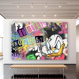 Leinwandbild Dagobert Money Pop Art Querformat