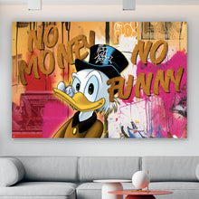 Lade das Bild in den Galerie-Viewer, Poster Dagobert no Money no funny Pop Art Querformat
