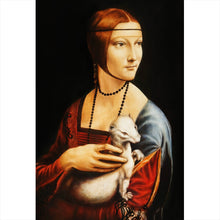Lade das Bild in den Galerie-Viewer, Acrylglasbild Dame mit Hermelin Hochformat
