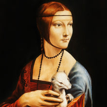 Lade das Bild in den Galerie-Viewer, Acrylglasbild Dame mit Hermelin Quadrat
