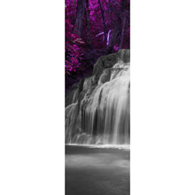 Lade das Bild in den Galerie-Viewer, Aluminiumbild gebürstet Deep Forest Waterfall Panorama Hoch
