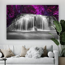 Lade das Bild in den Galerie-Viewer, Spannrahmenbild Deep Forest Waterfall Querformat
