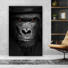 Lade das Bild in den Galerie-Viewer, Aluminiumbild gebürstet Der Affe fürs Grobe Hochformat
