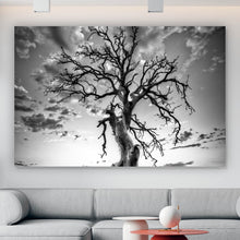 Lade das Bild in den Galerie-Viewer, Aluminiumbild gebürstet Der Einsame Baum Querformat
