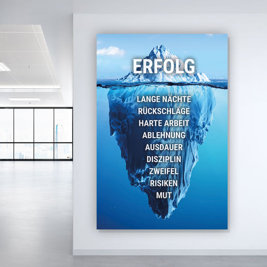 Poster Der Eisberg des Erfolgs Hochformat